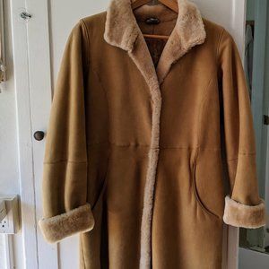 Cole Haan Sheepskin Tanned and Sherpa Coat
